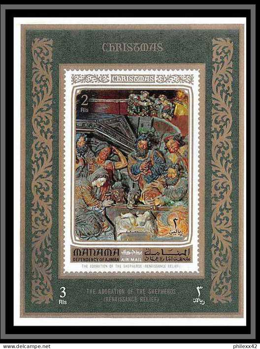 Manama - 3147/ N° 900/907 Christmas Renaissance Peinture Tableaux Paintings Deluxe Miniature Sheets ** MNH - Religieux