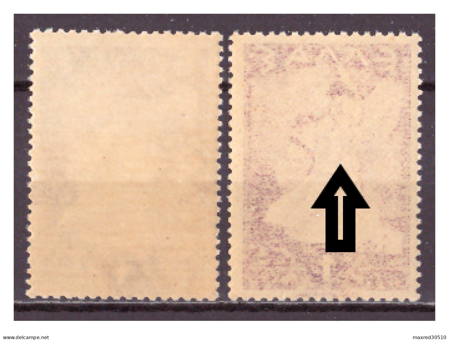 GREECE 1945 2X1L. OF THE "GLORY ISSUE" THE 2ND ONE (SEE ARROWS) WITH MIRROR PRINTING AT THE GUM ERROR MNH - Plaatfouten En Curiosa