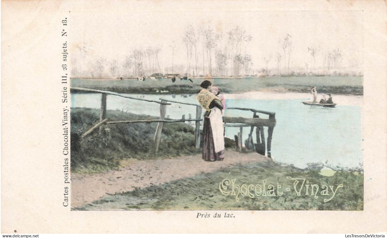 FANTAISIES - Près Du Lac - Femme Portant Un Enfant - Carte Postale Ancienne - Other & Unclassified