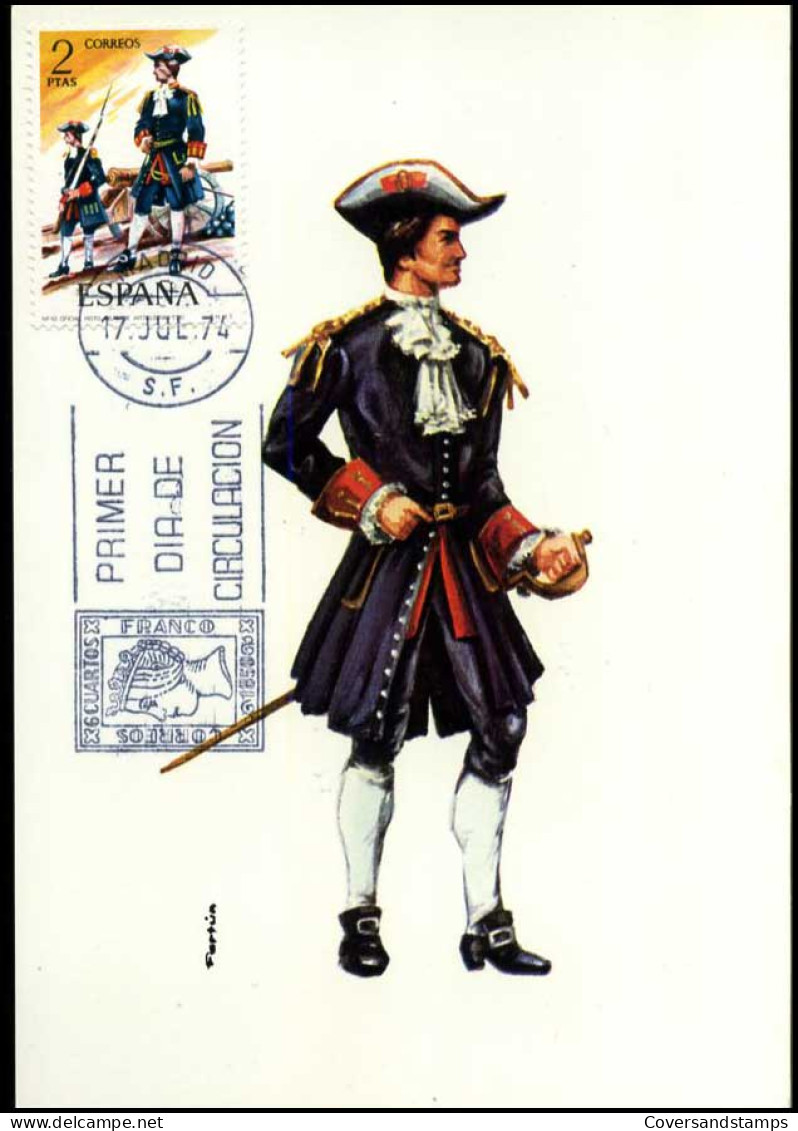 Spain - MC - Ofcial Del Regimiento Real De Artilleria - Maximum Cards