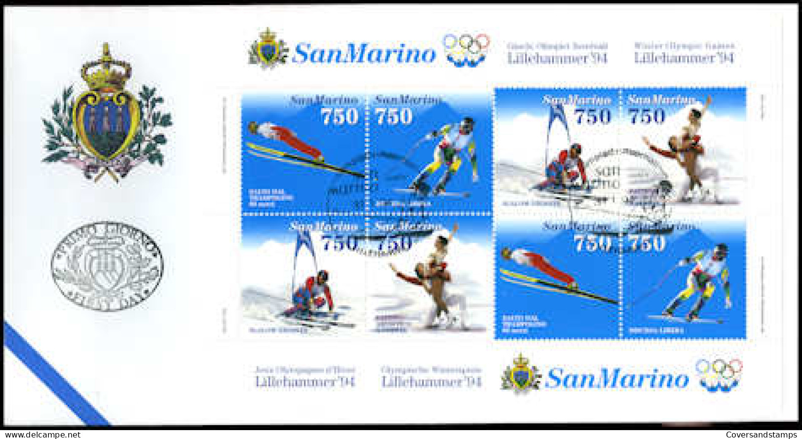 San Marino - Olympische Winterspelen - Lillehammer -  - FDC
