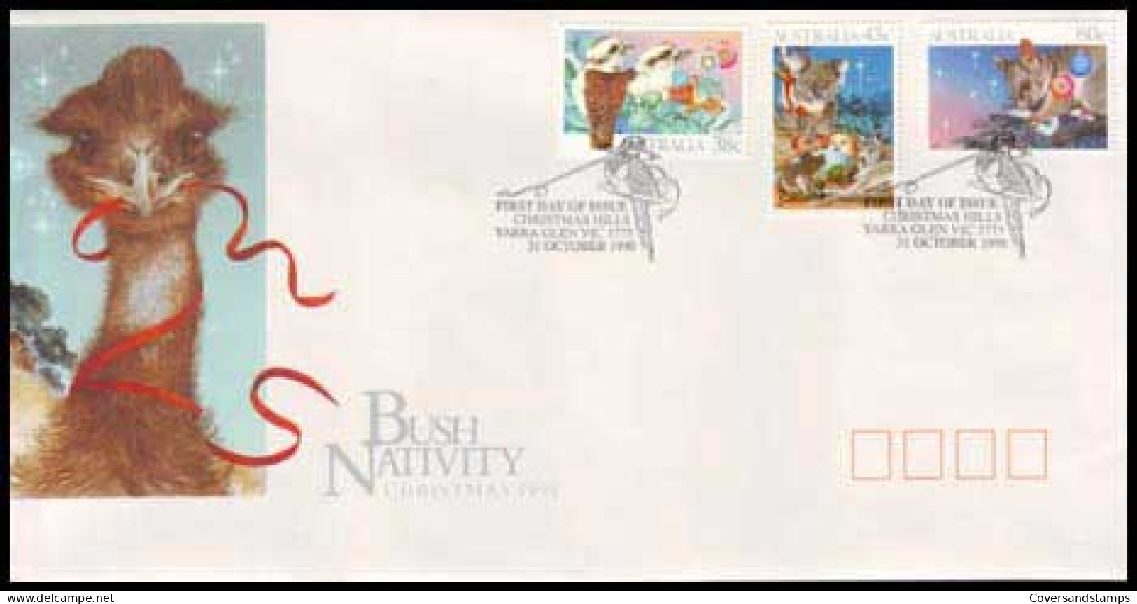 Australië  - Kerstmis 1990 - Koala - Vogels - FDC -  - Sobre Primer Día (FDC)