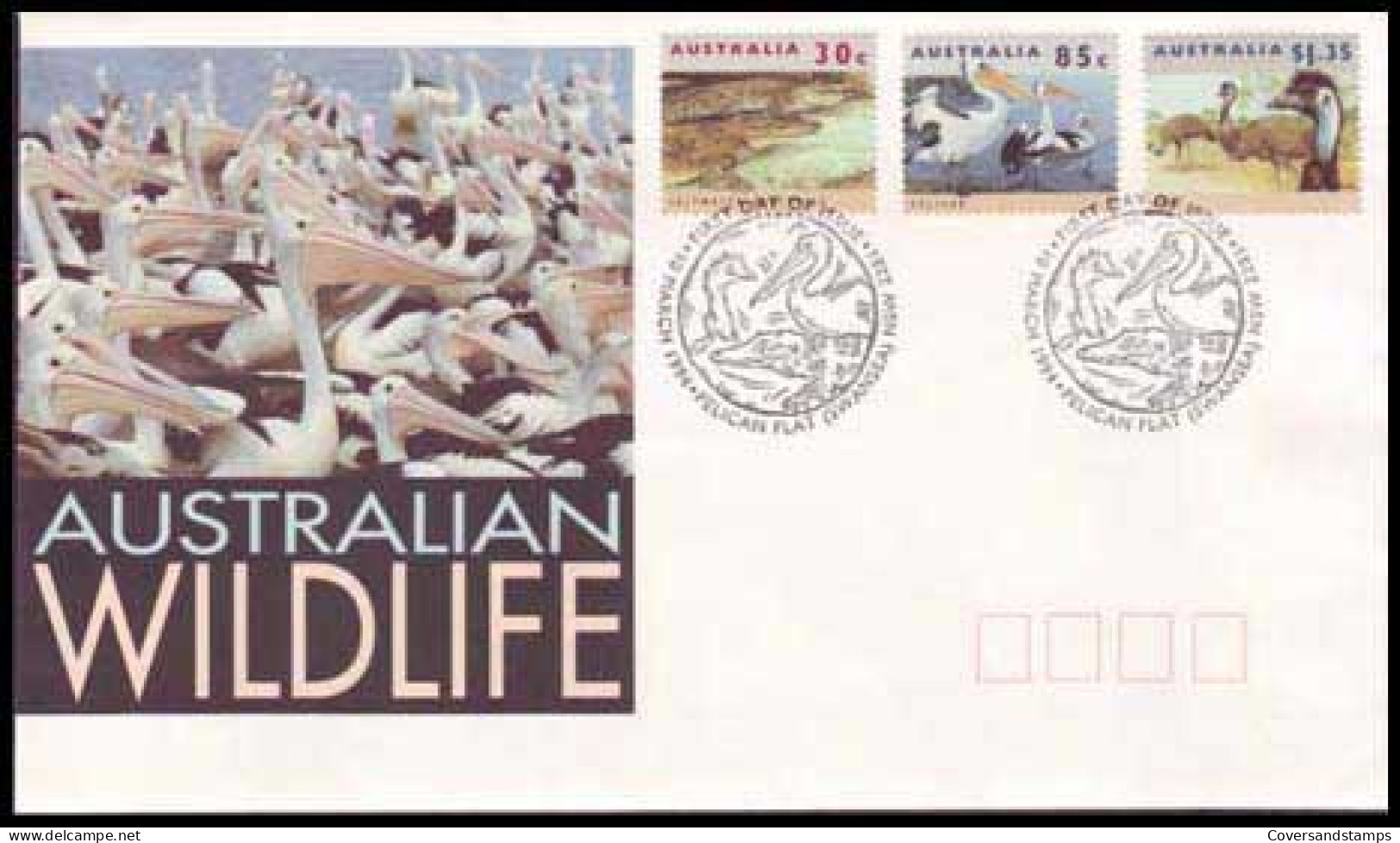 Australië  - Wildlife - Dieren - Krokodil - Pelikaan -  - Sobre Primer Día (FDC)