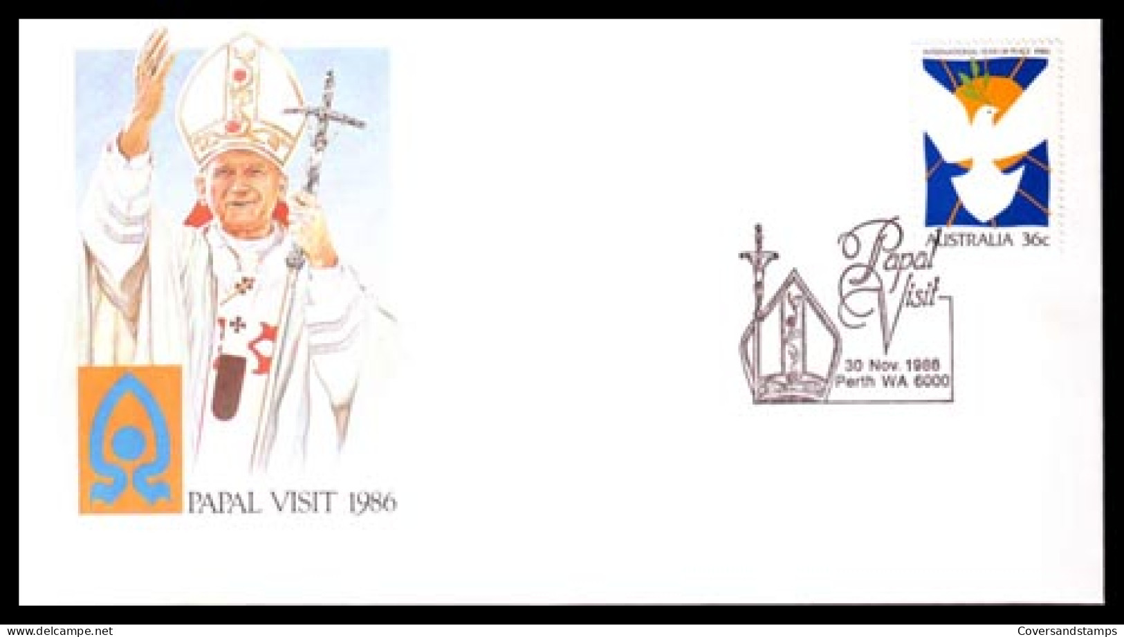 Australië  - Paus Johannes Paulus Bezoekt Perth - FDC -  - Sobre Primer Día (FDC)
