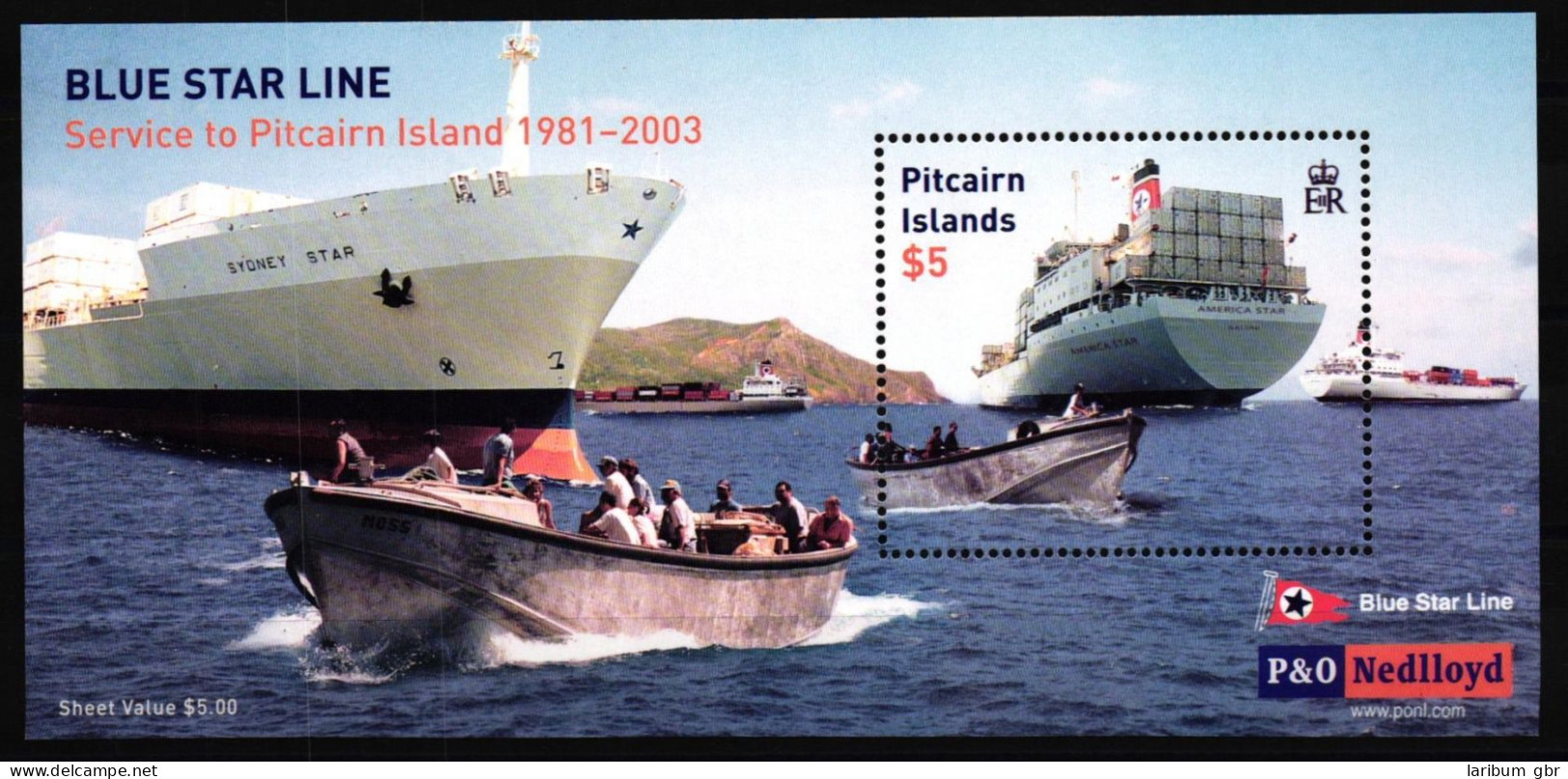 Pitcairn Inseln Block 32 Postfrisch Schiffe #NE750 - Pitcairn Islands