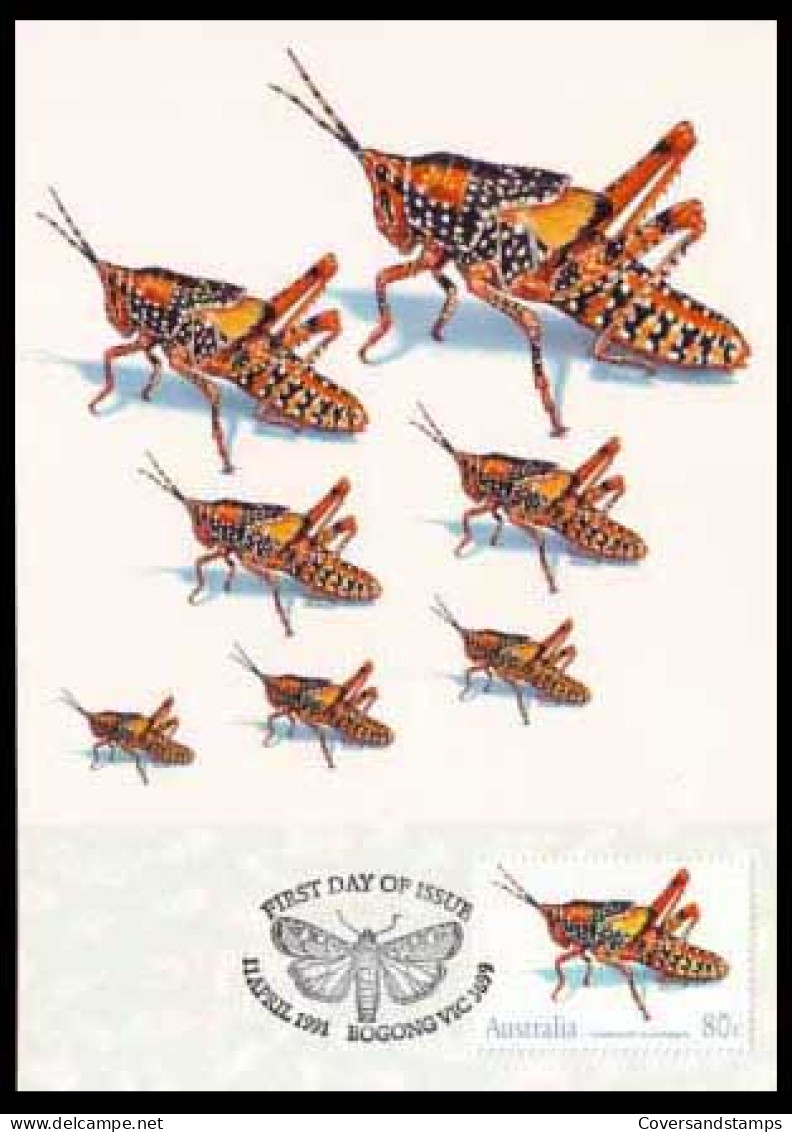 Australië  - Dieren - \Grasshopper\ - Sprinkhaan - MK -  - Cartas Máxima