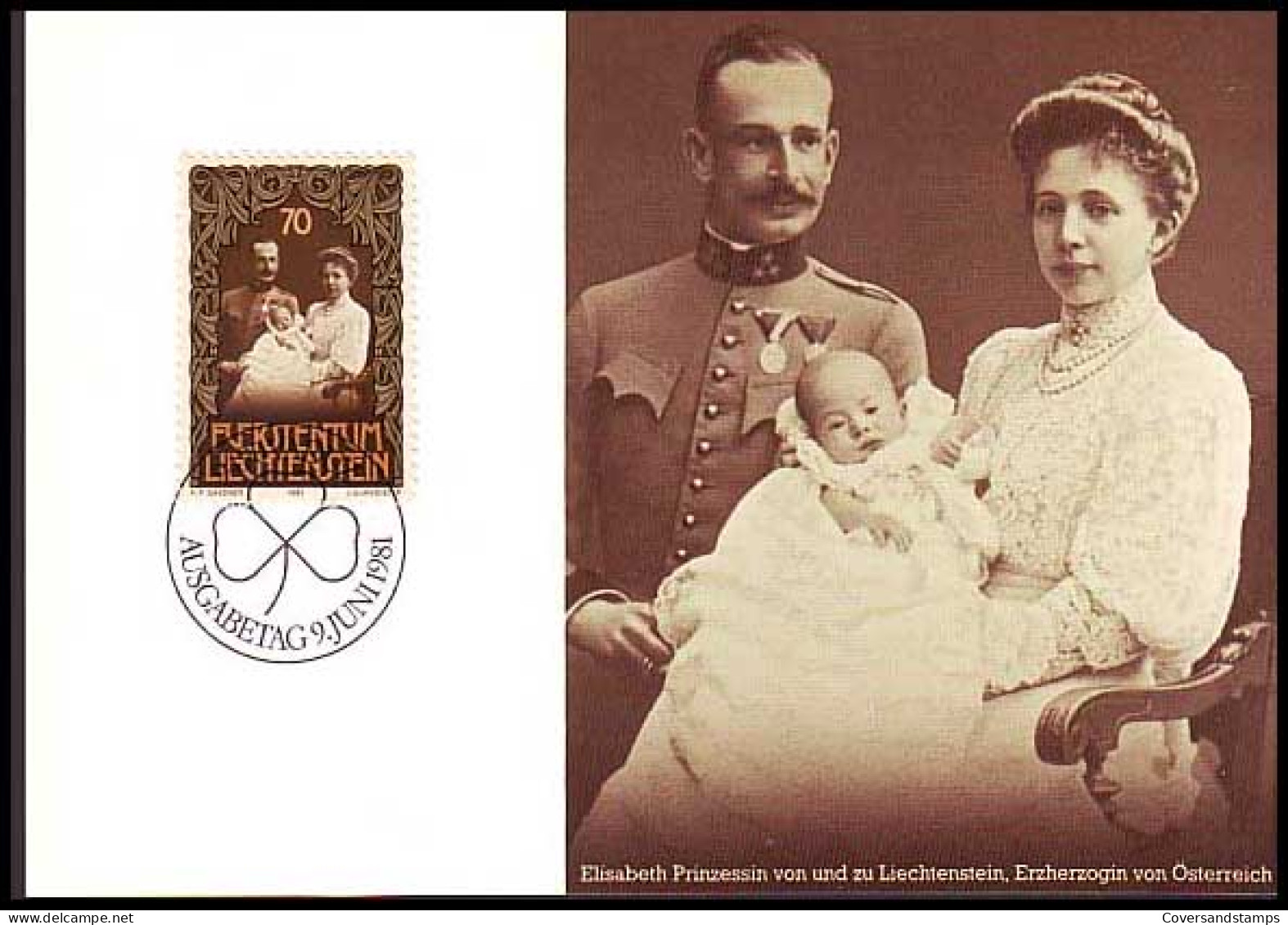 Liechtenstein - 75ste Verjaardag Prins Franz Josef II - MK - - FDC