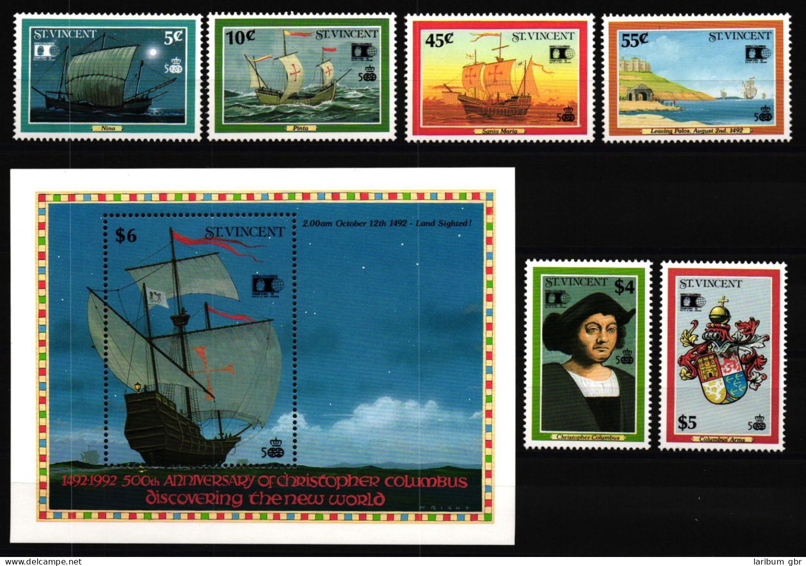 St. Vincent Block 209 + 1992-1997 Postfrisch Schiffe #NE799 - St.-Vincent En De Grenadines