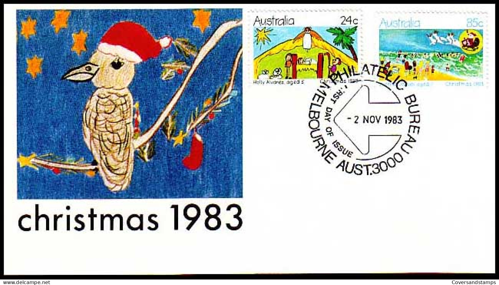 Australië  - Kerstmis 1983 -  - Sobre Primer Día (FDC)