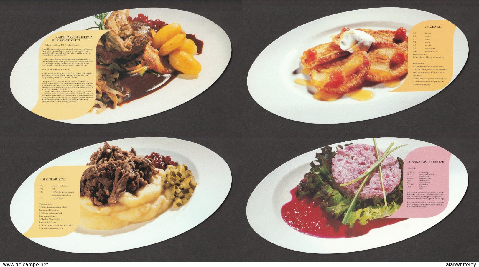 FINLAND 2005 EUROPA / Gastronomy: Set Of 4 Postcards MINT/UNUSED - Entiers Postaux