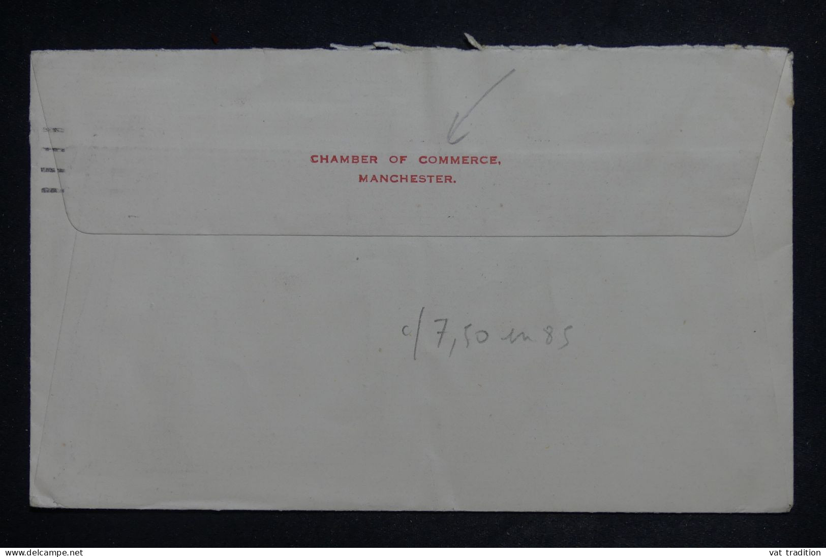 ROYAUME UNI - Enveloppe De La Chambre De Commerce De Manchester Pour La France En 1935 - L 151482 - Cartas & Documentos