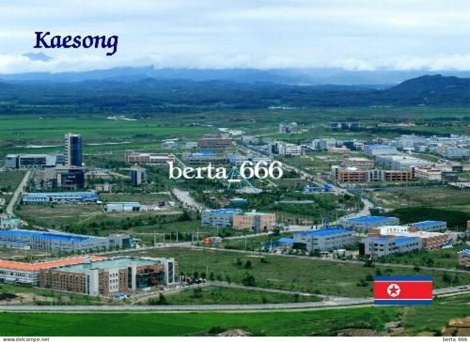 North Korea Kaesong Aerial View New Postcard - Corea Del Nord