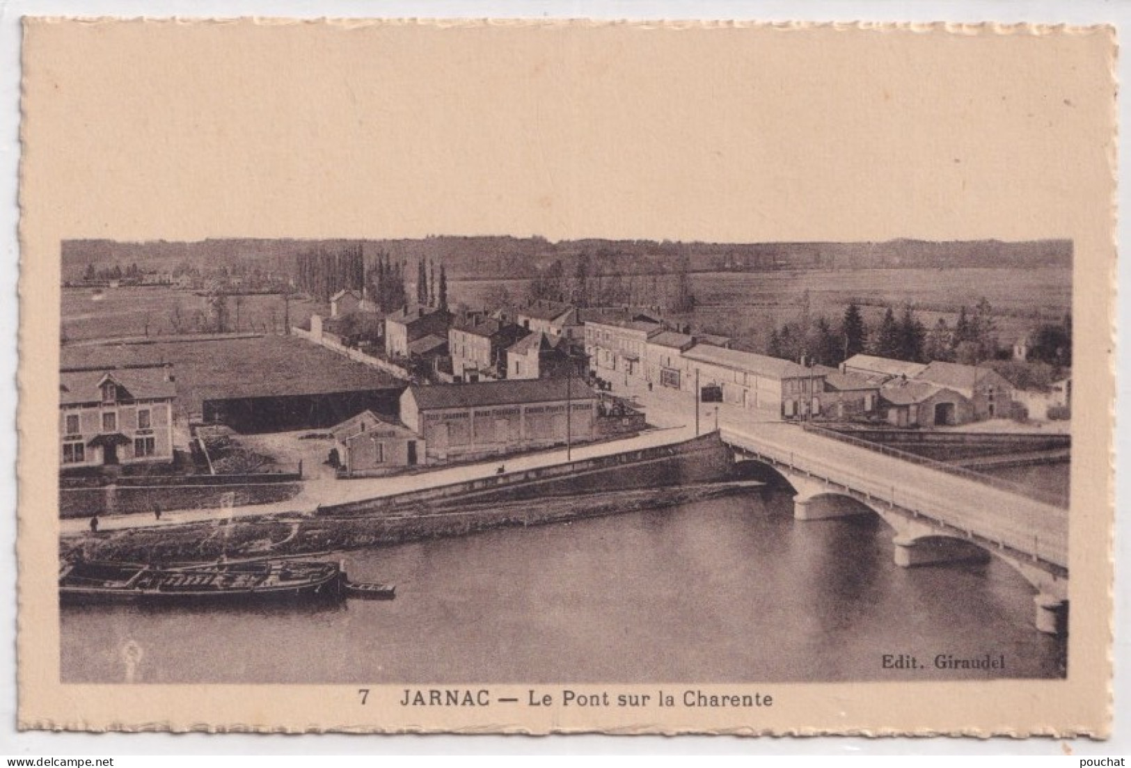 E12-16) JARNAC (CHARENTE) LE PONT SUR LA CHARENTE - EDIT. GIRAUDEL - ( 2 SCANS ) - Jarnac