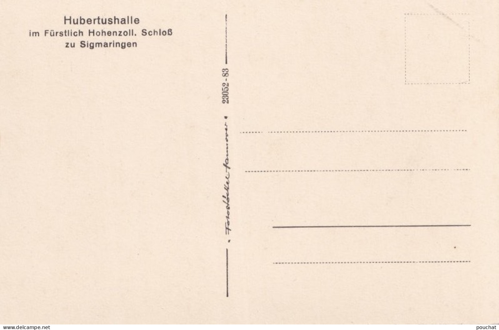 E14- SIGMARINGEN - HUBERTUSHALLE  IM HOHENZOL  SCHLOß ZU  SIGMARINGEN - ( 2 SCANS ) - Sigmaringen