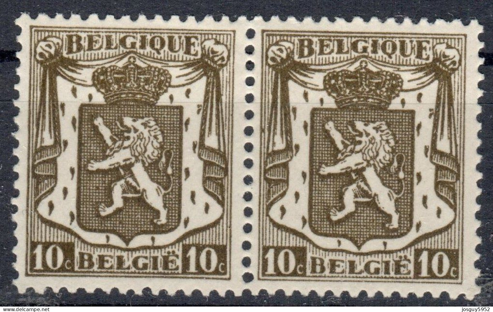 BELGIE 1935 - KLEIN STAATSWAPEN - N° BLOK 2 X 420 A - MNH** - 1929-1937 Lion Héraldique