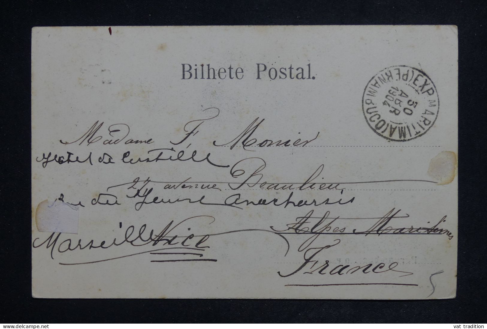 BRESIL - Carte Postale De Pernambuco Pour La France En 1904 - L 151484 - Brieven En Documenten