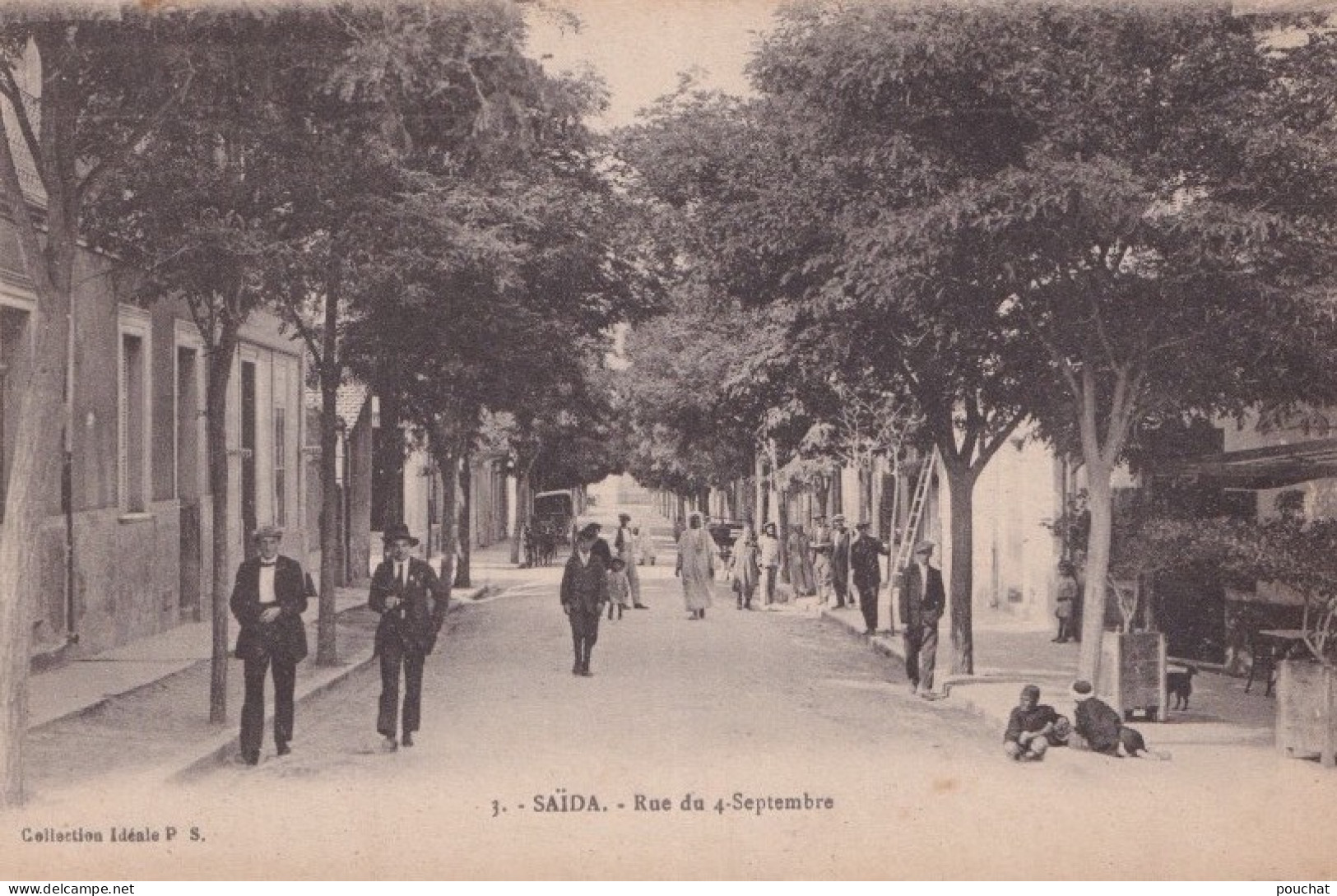 E18- SAIDA (ALGERIE) RUE DU 4 SEPTEMBRE - ANIMEE - HABITANTS - ( 2 SCANS ) - Saïda