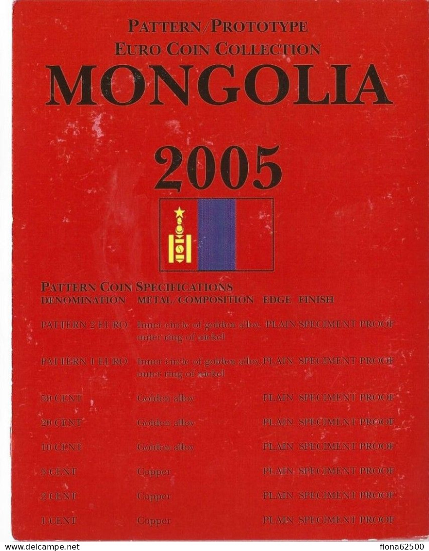 MONGOLIE . SERIE EUROS 2005 . ESSAIS . - Privatentwürfe