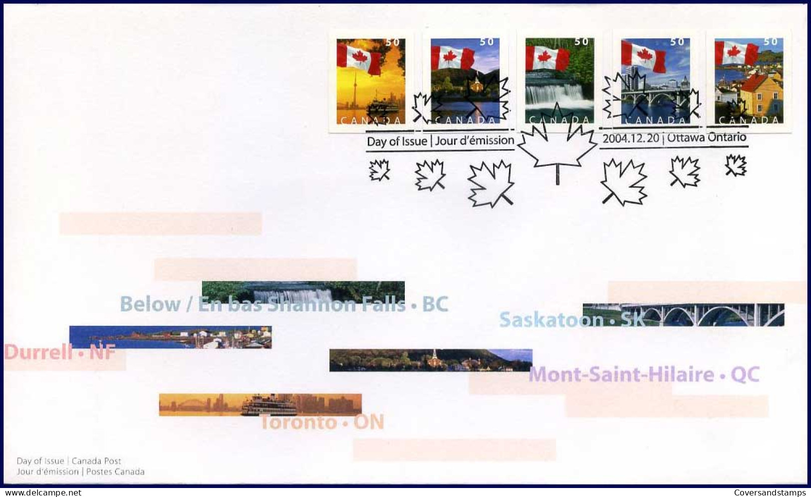 Canada - FDC - Definitives  -  20-12-2004                               - 2001-2010