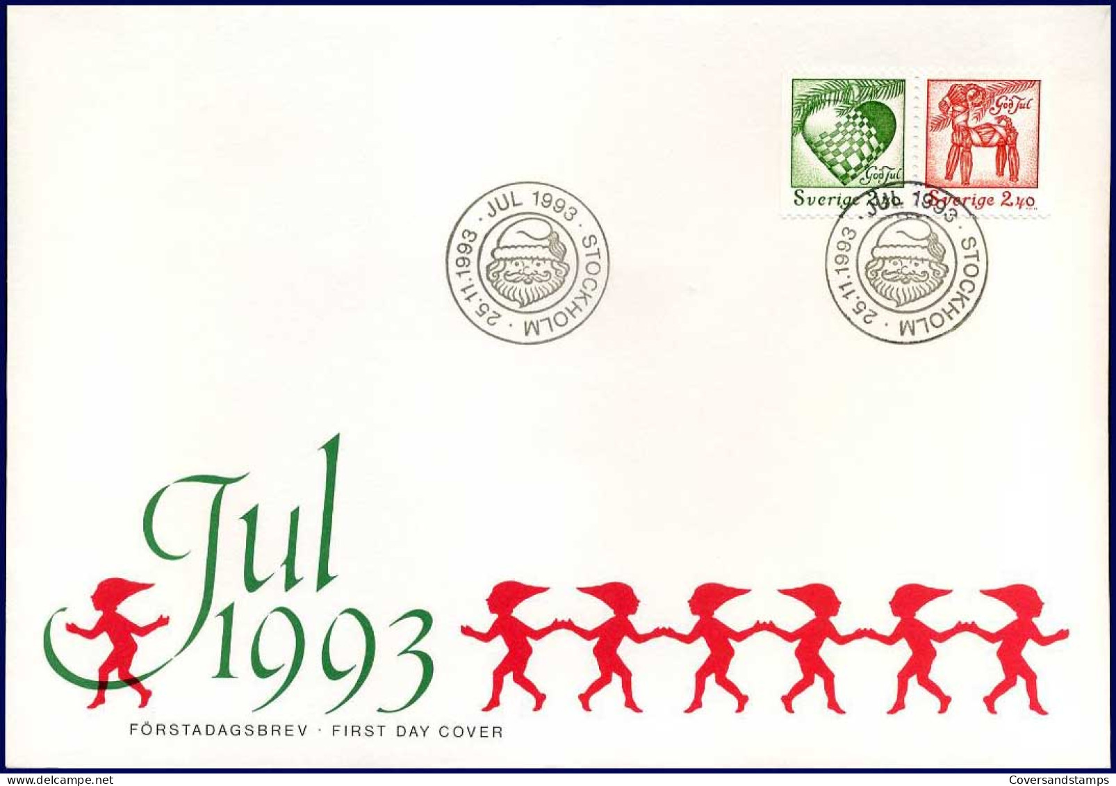 Zweden - FDC - Kerstmis 1993  -  25-11-1993                                - Maximumkaarten (CM)