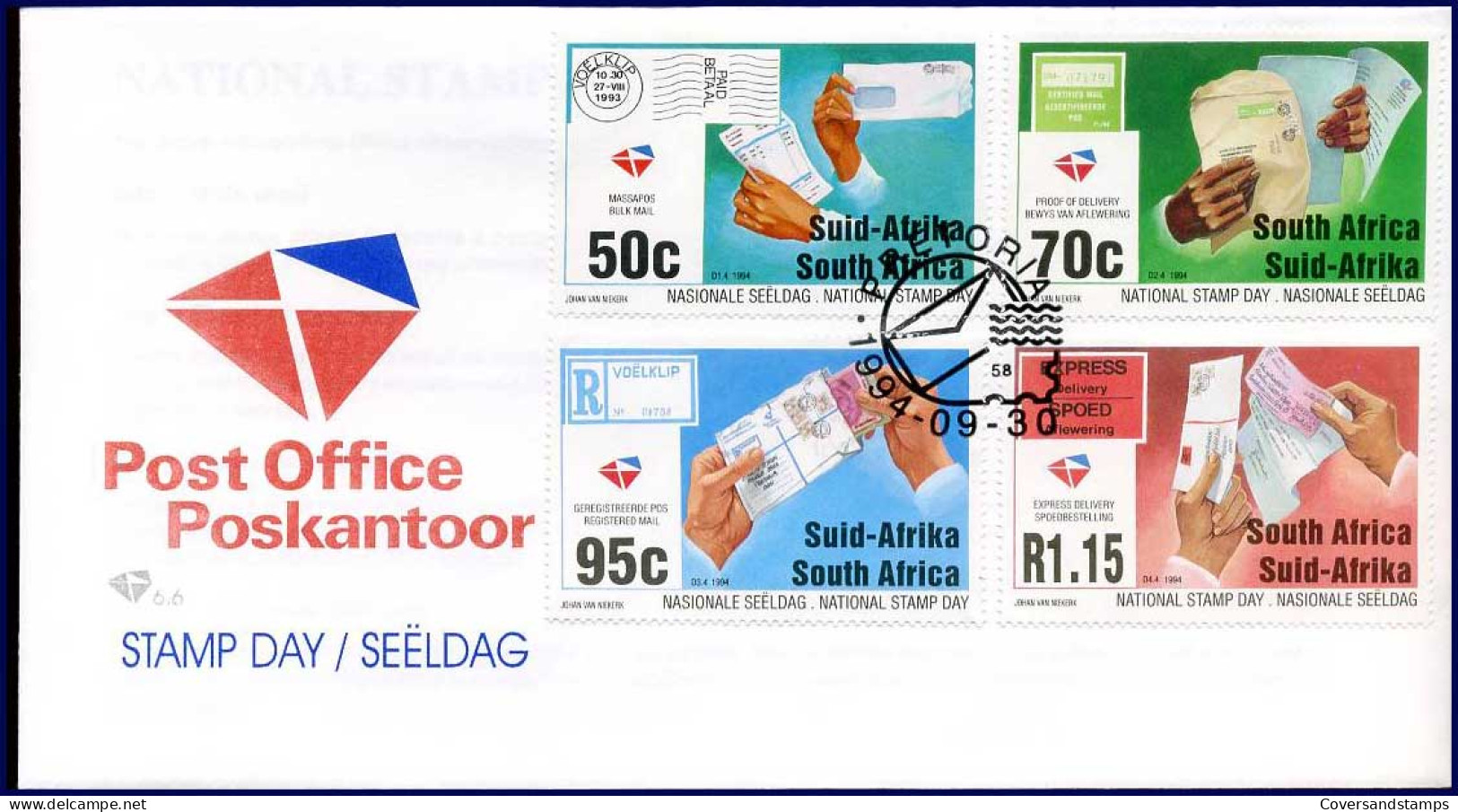 Zuid-Afrika - FDC - Dag Van De Postzegel - 30-09-1994                      - FDC