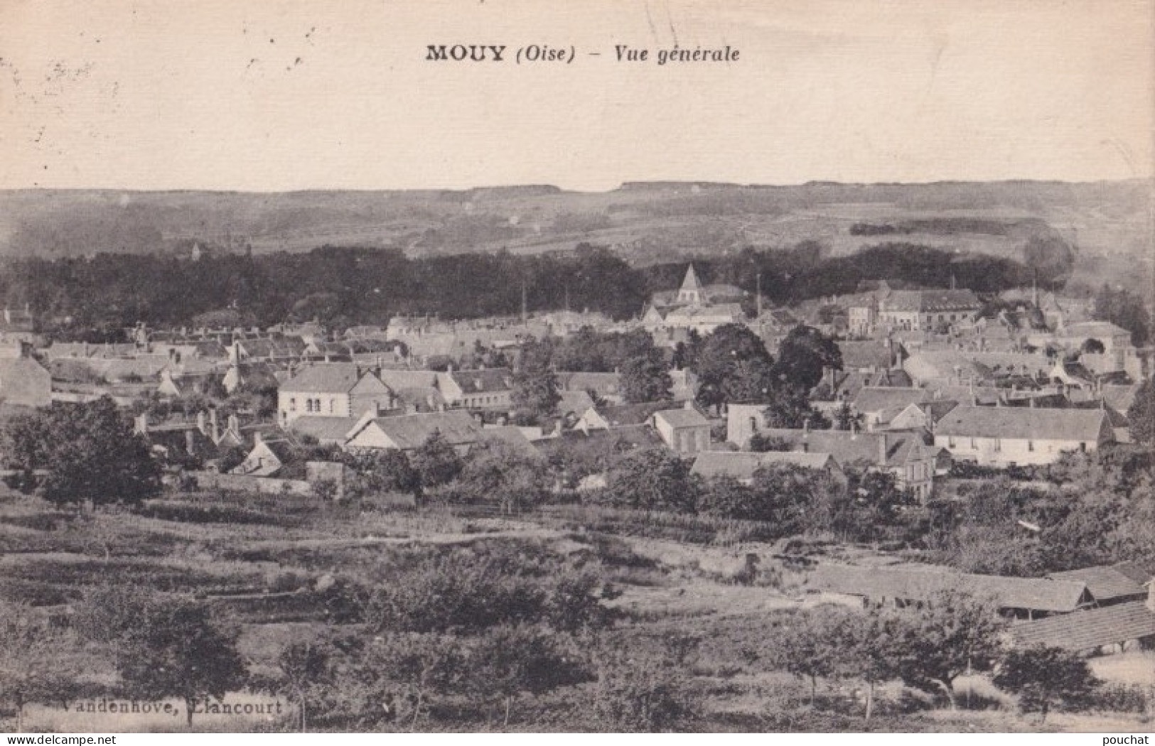 F7-60) MOUY (OISE) VUE GENERALE - EN 1927 -  ( 2 SCANS ) - Mouy