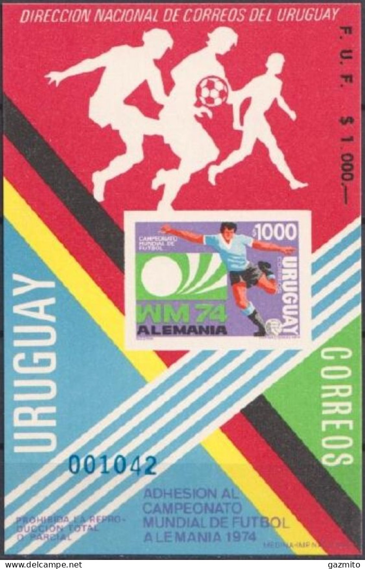Uruguay 1974, Football Cup In Germany BF IMPERFORATED - Uruguay