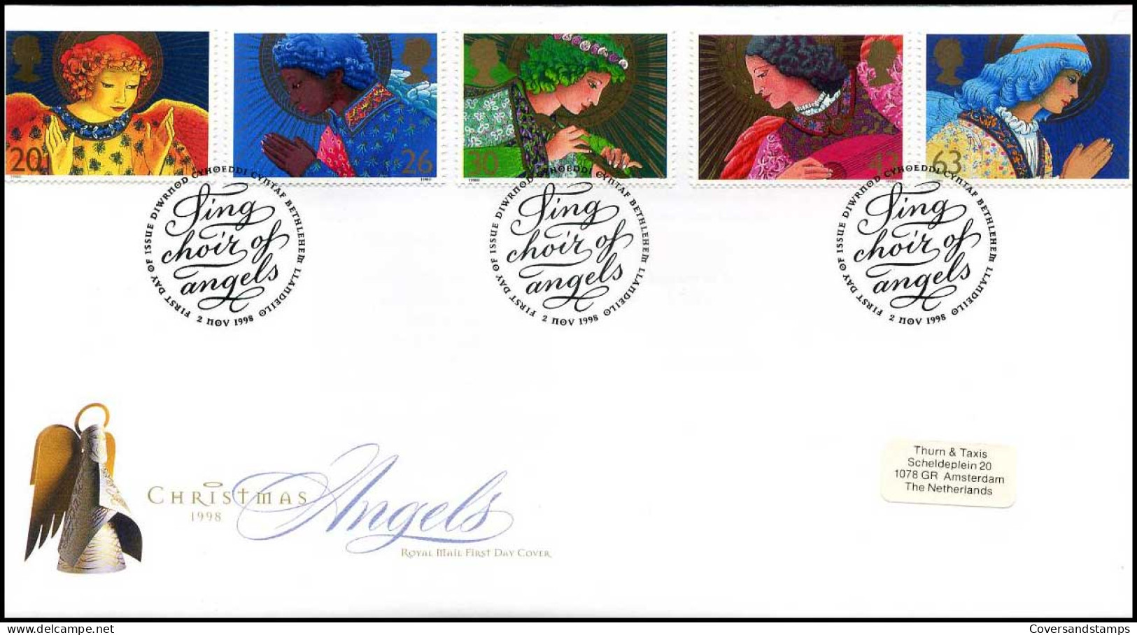 Groot-Brittannië - FDC - Kerstmis 1998                                     - 1991-2000 Decimal Issues