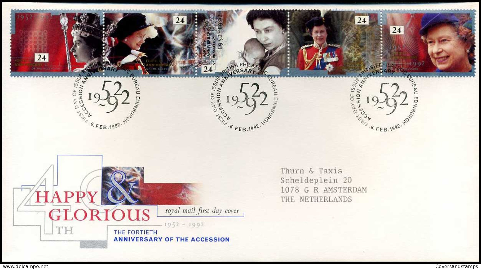 Groot-Brittannië - FDC - 40th Anniversary Of The Accession                 - 1991-2000 Decimal Issues