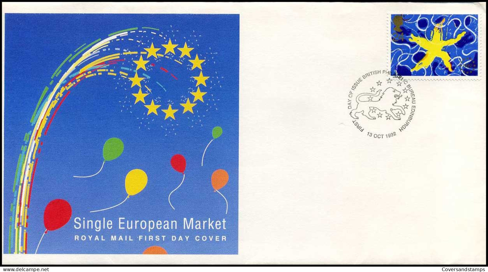 Groot-Brittannië - FDC - Eengemaakte Europese Markt                        - 1991-2000 Em. Décimales