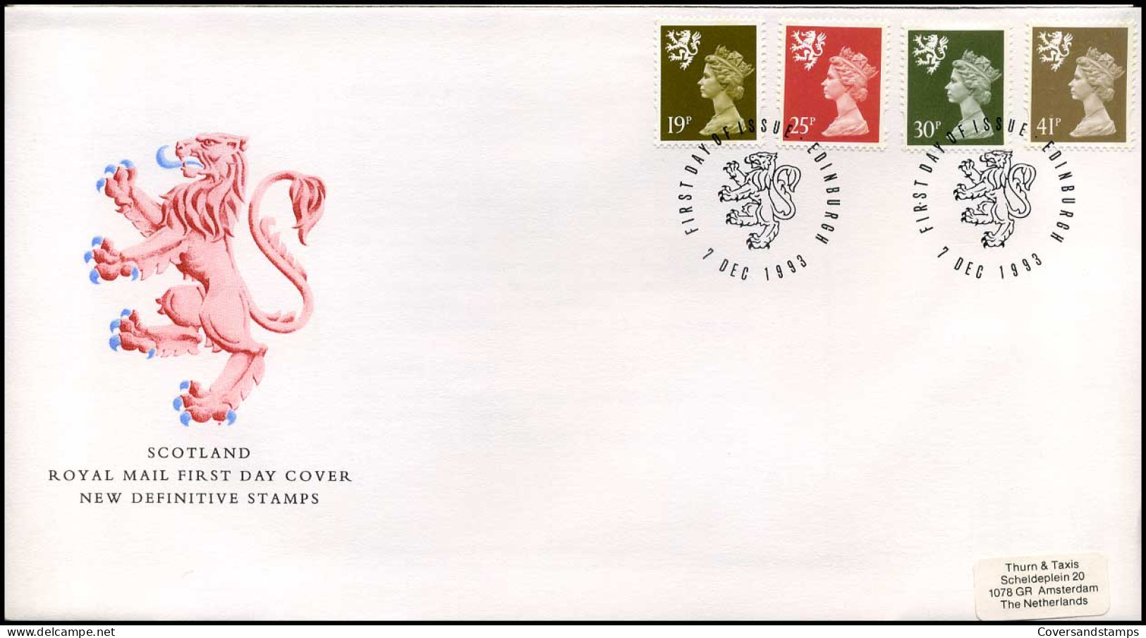 Groot-Brittannië - FDC - Definitives - Scotland                            - 1991-2000 Dezimalausgaben