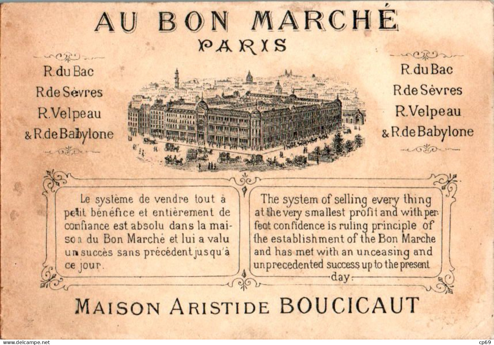 Chromo Au Bon Marché BV-6 - N°2 Chine Asie Asiatique Monnaies Et Costumes Nationaux Monete E Costumi Nazionali B.Etat - Au Bon Marché