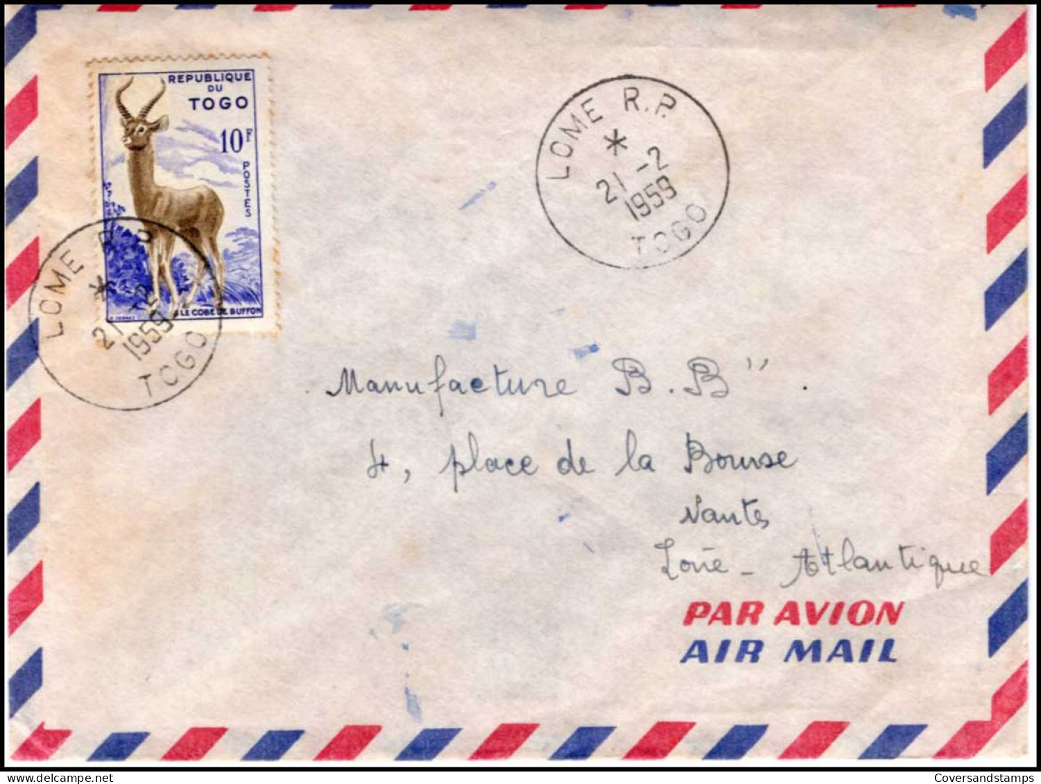 Cover From Togo To France - Airmail - Storia Postale