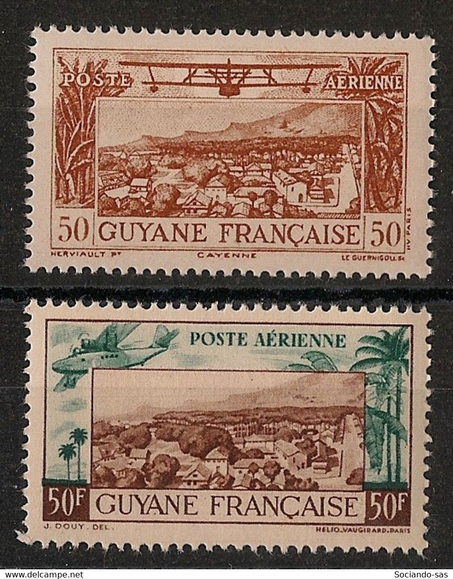 GUYANE - 1942 - Poste Aérienne PA N°YT. 20 à 21 - Série Complète - Neuf * / MH VF - Neufs