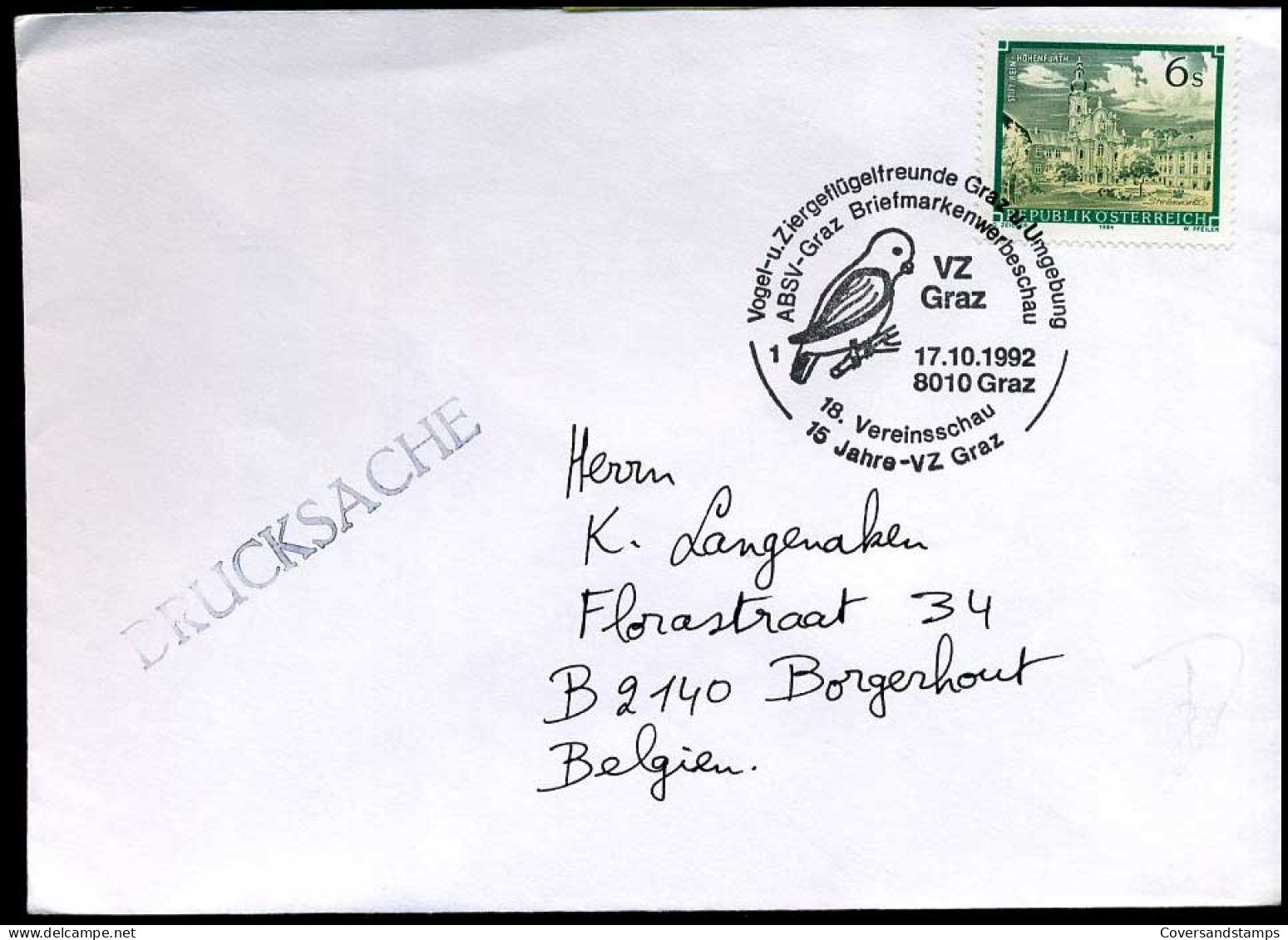 Cover From Austria To Belgium - Lettres & Documents