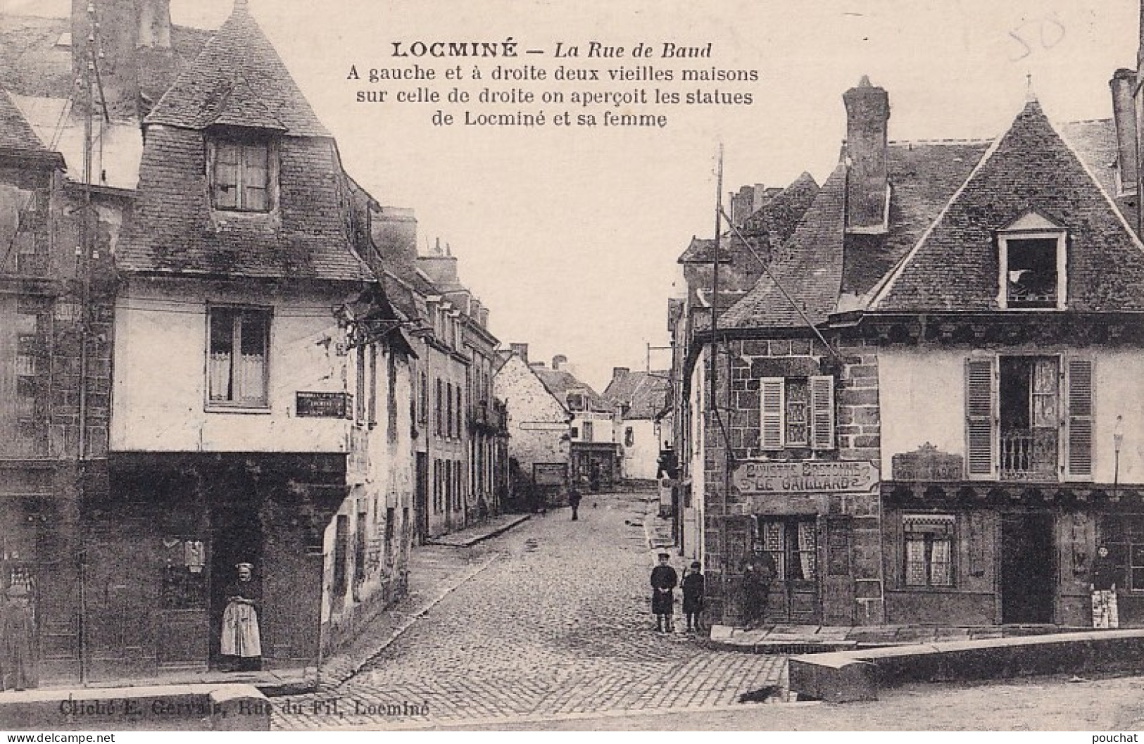 F15-56) LOCMINE - LA RUE DE BAUD - ANIMEE - HABITANTS -  ( 2 SCANS ) - Locmine