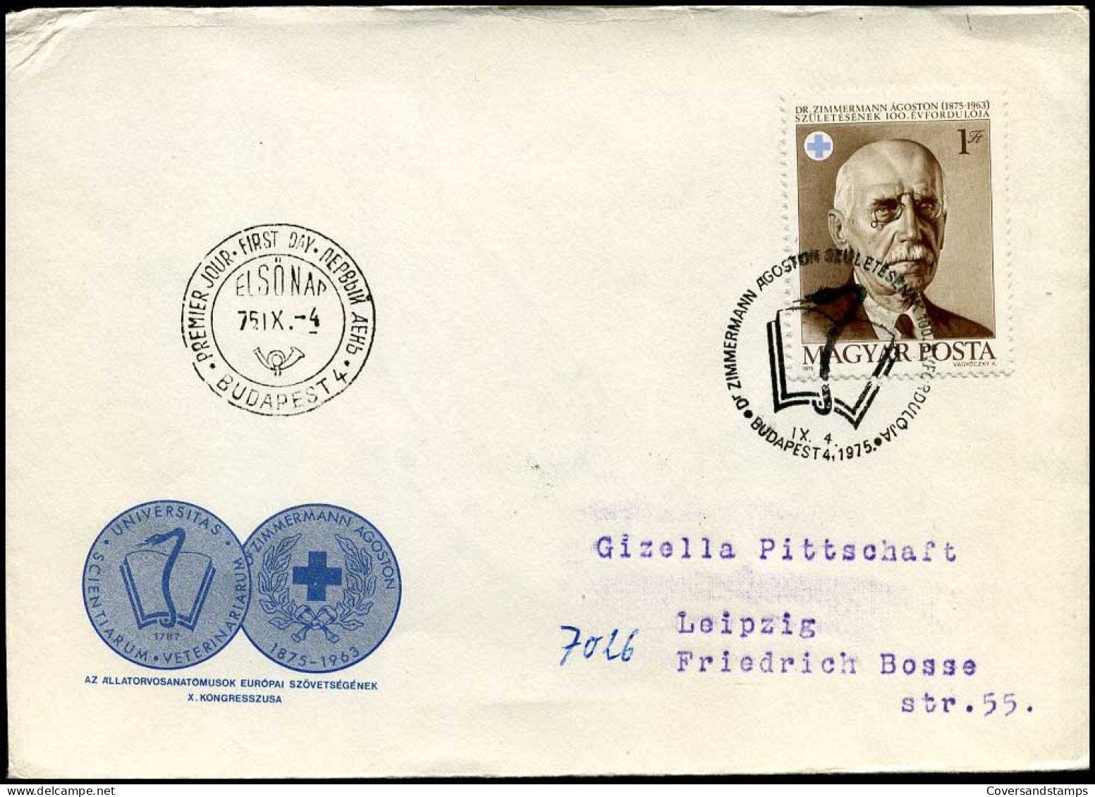 Hungarian Cover To Leipzig, Germany - Storia Postale