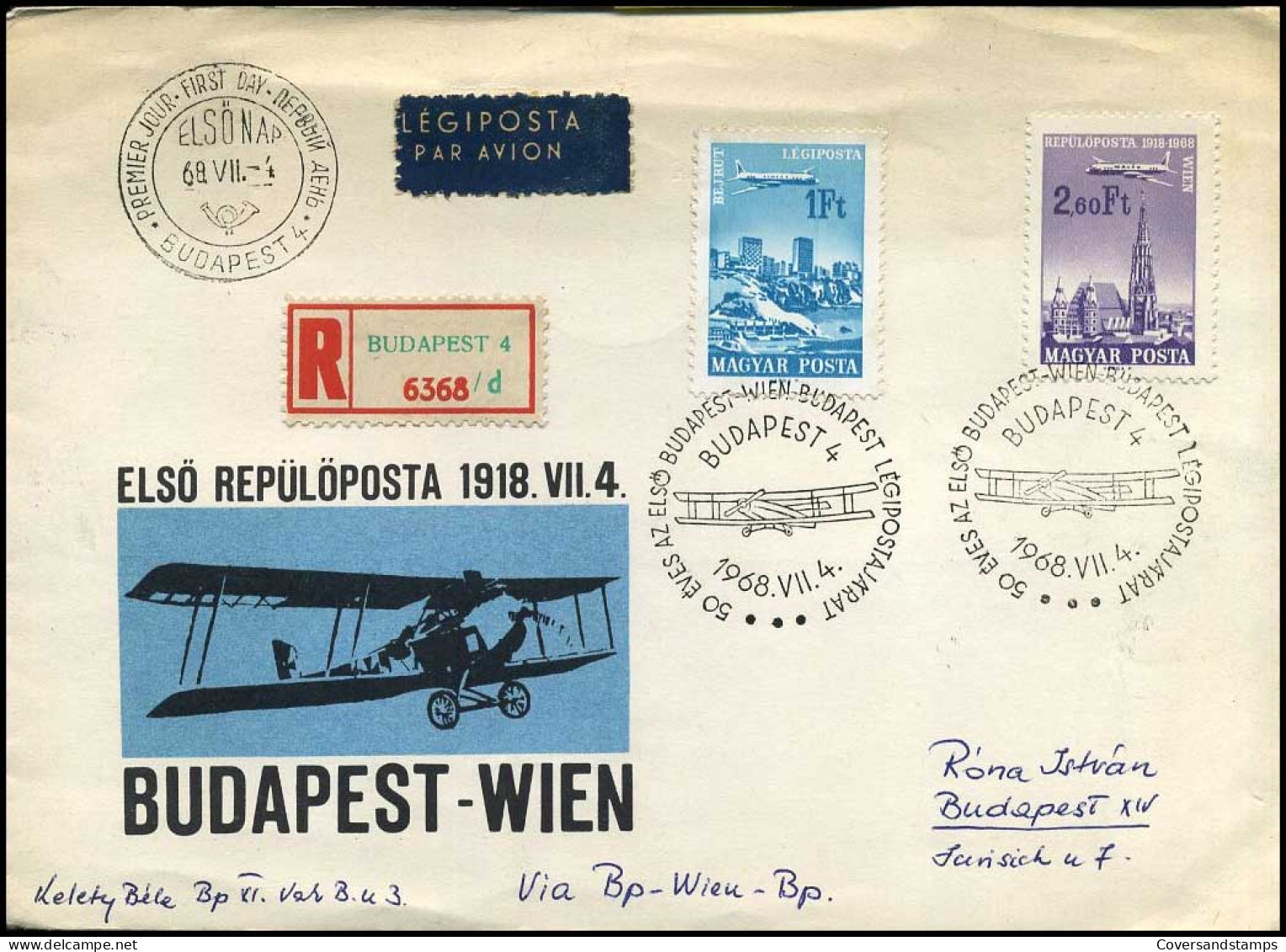 Registered Hungarian Cover - Briefe U. Dokumente
