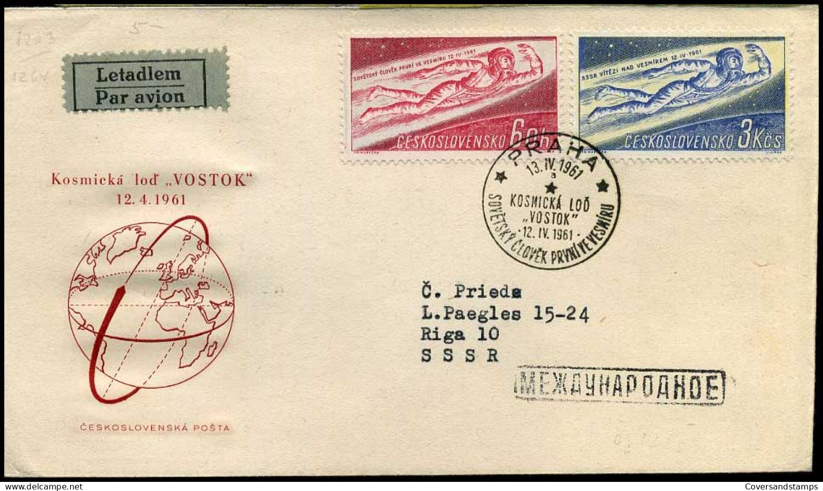 Czech Cover To U.S.S.R. - Lettres & Documents