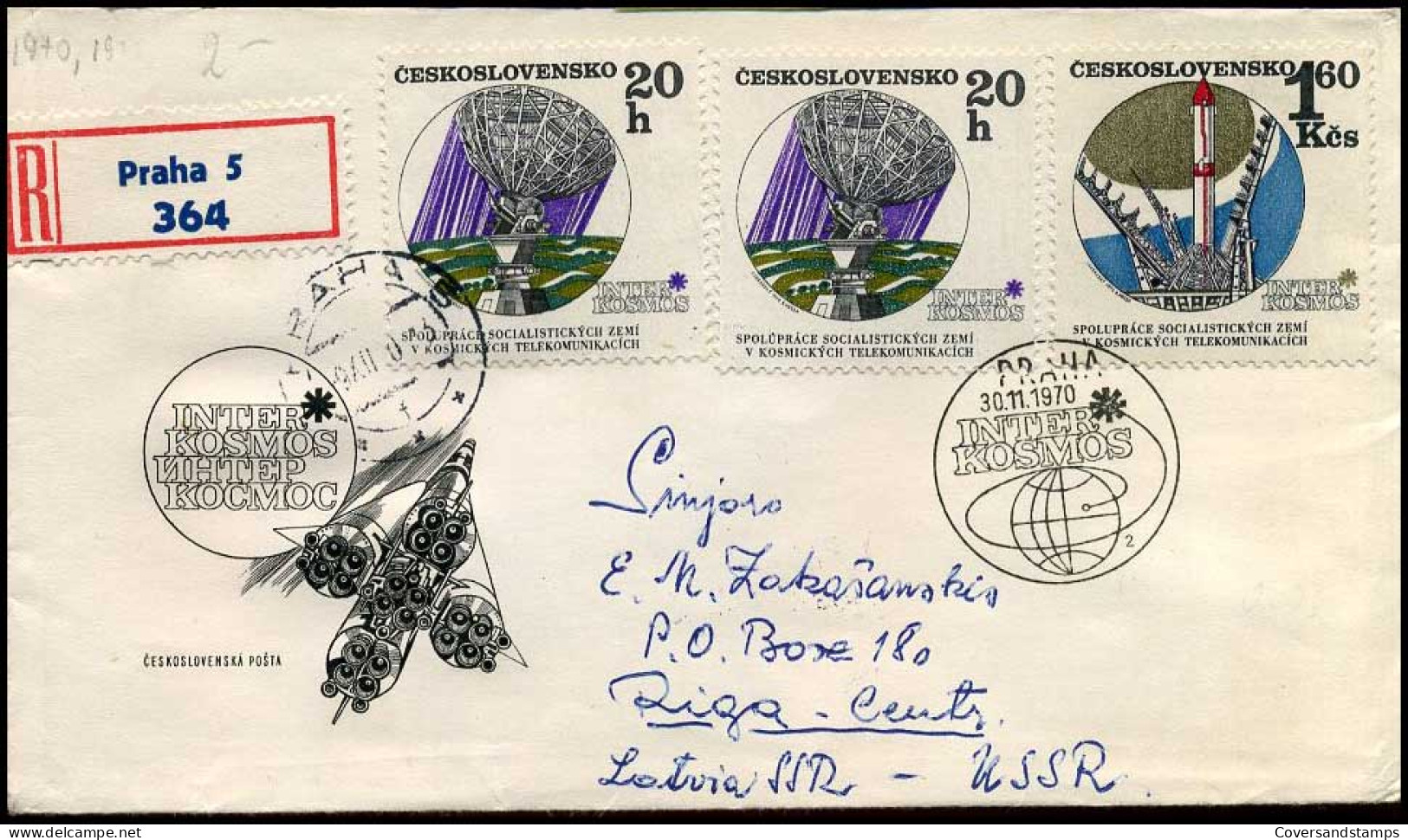 Registered Czech Cover To U.S.S.R. - Covers & Documents