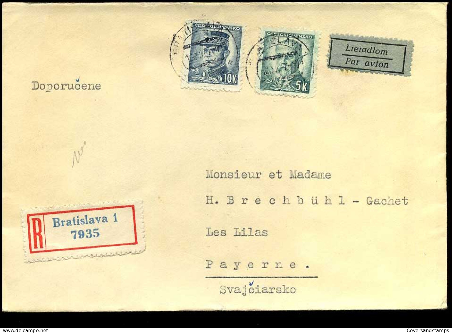 Czech Registered Cover  - Lettres & Documents