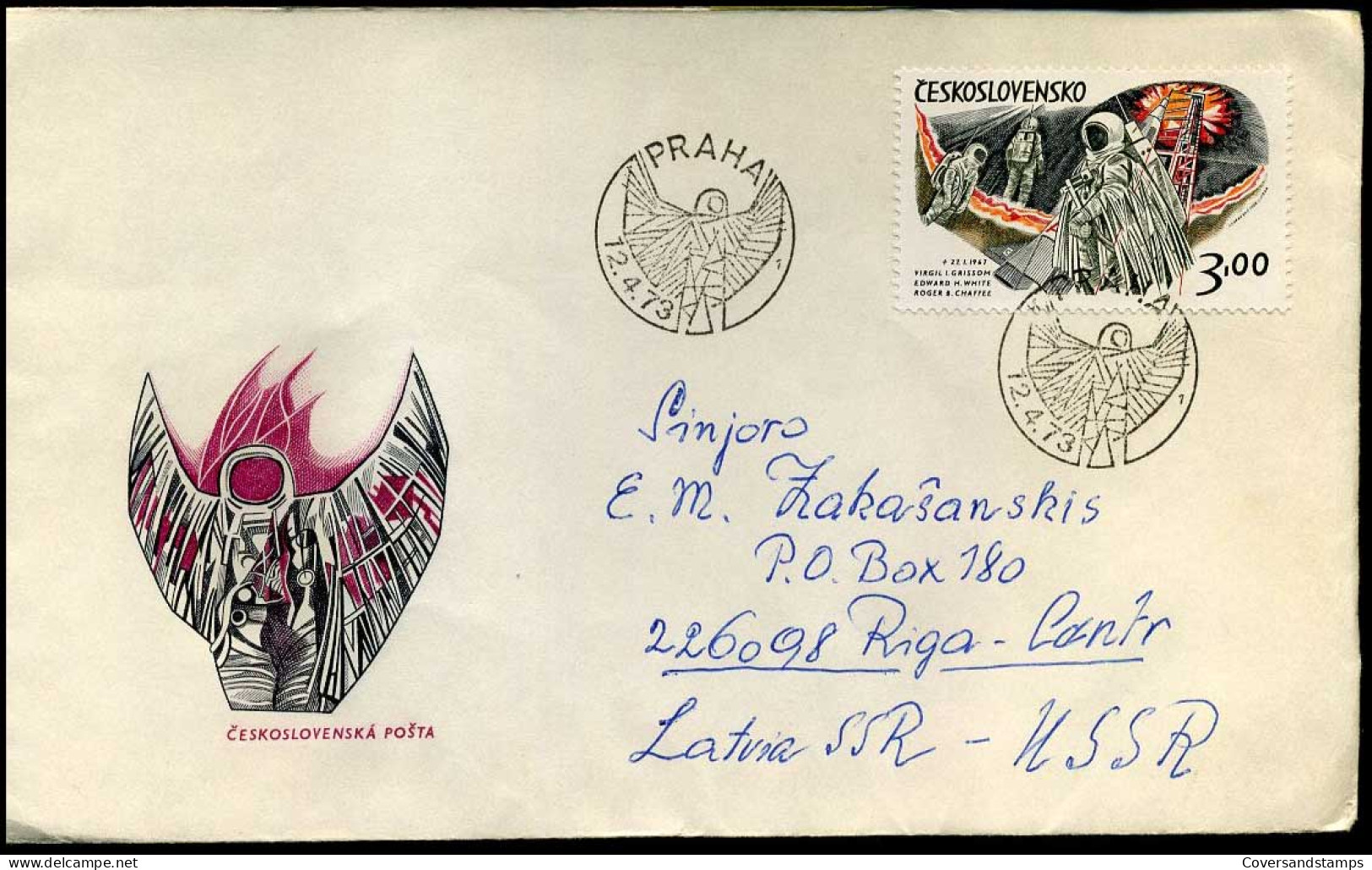 Czech Cover To Latvia, USSR - Lettres & Documents