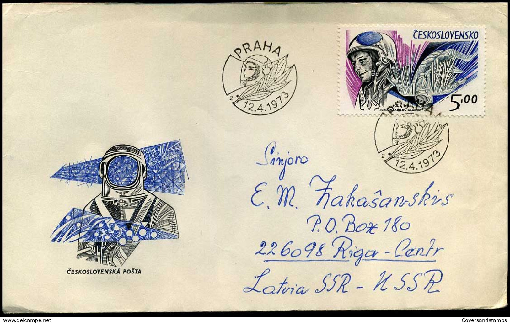 Czech Cover To Latvia, USSR - Covers & Documents