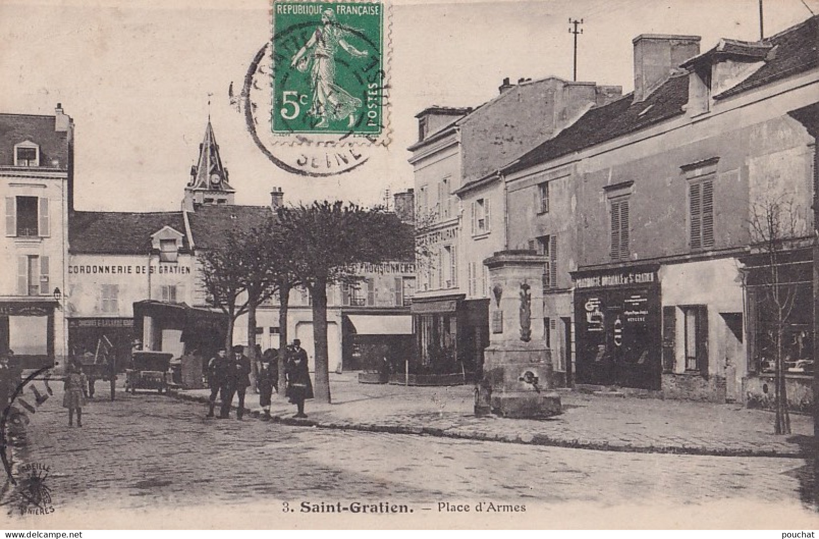 S21-95) SAINT GRATIEN - PLACE D ' ARMES - ANIMEE - COMMERCES - HABITANTS  - Saint Gratien