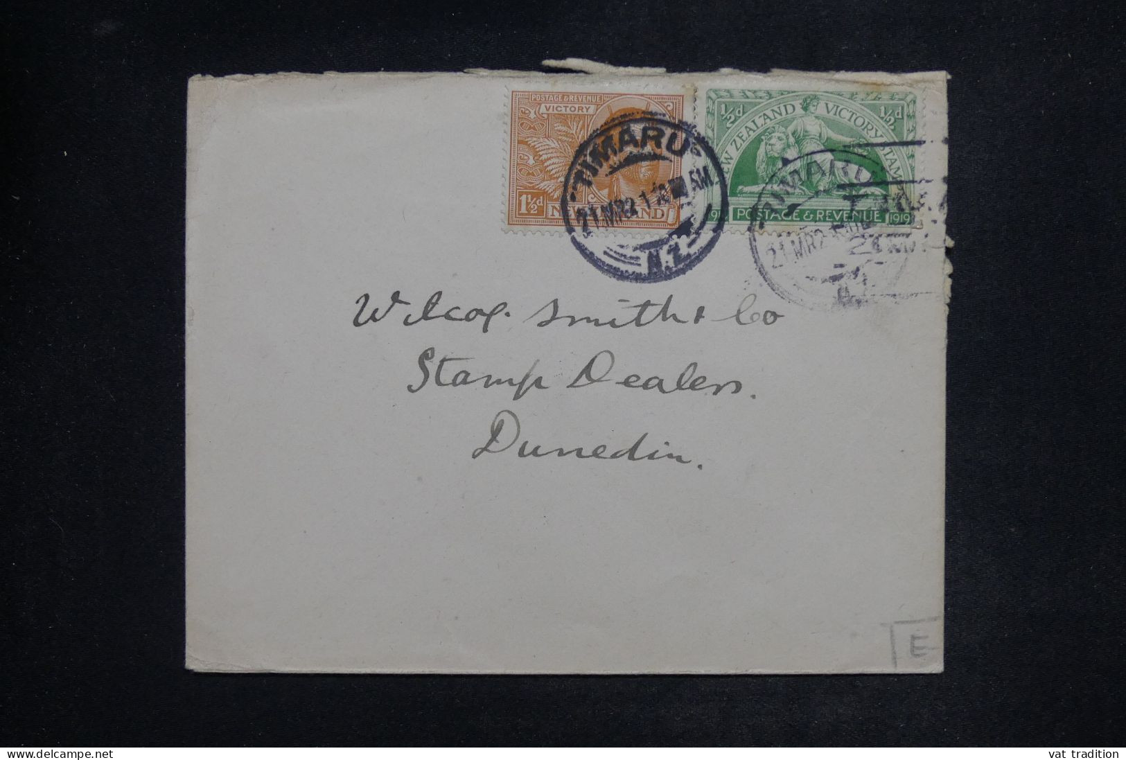 NOUVELLE ZÉLANDE - Enveloppe De Timaru Pour Dunedin En 1922 - L 151487 - Cartas & Documentos