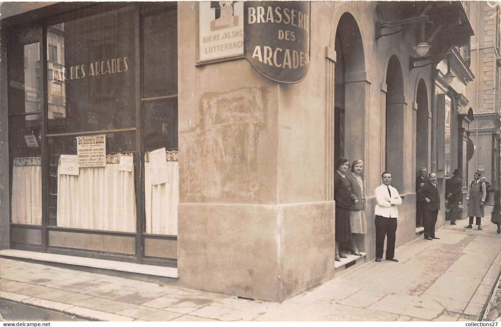 BRASSERIE DES ARCARDES- BAR- CARTE PHOTO A SITUER - Cafes