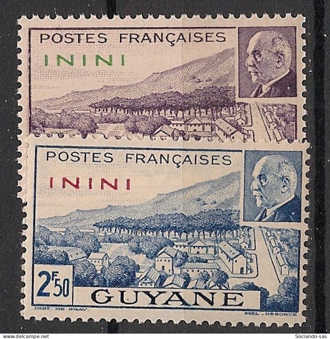 ININI - 1941 - N°YT. 51 à 52 - Pétain - Neuf Luxe ** / MNH / Postfrisch - Unused Stamps