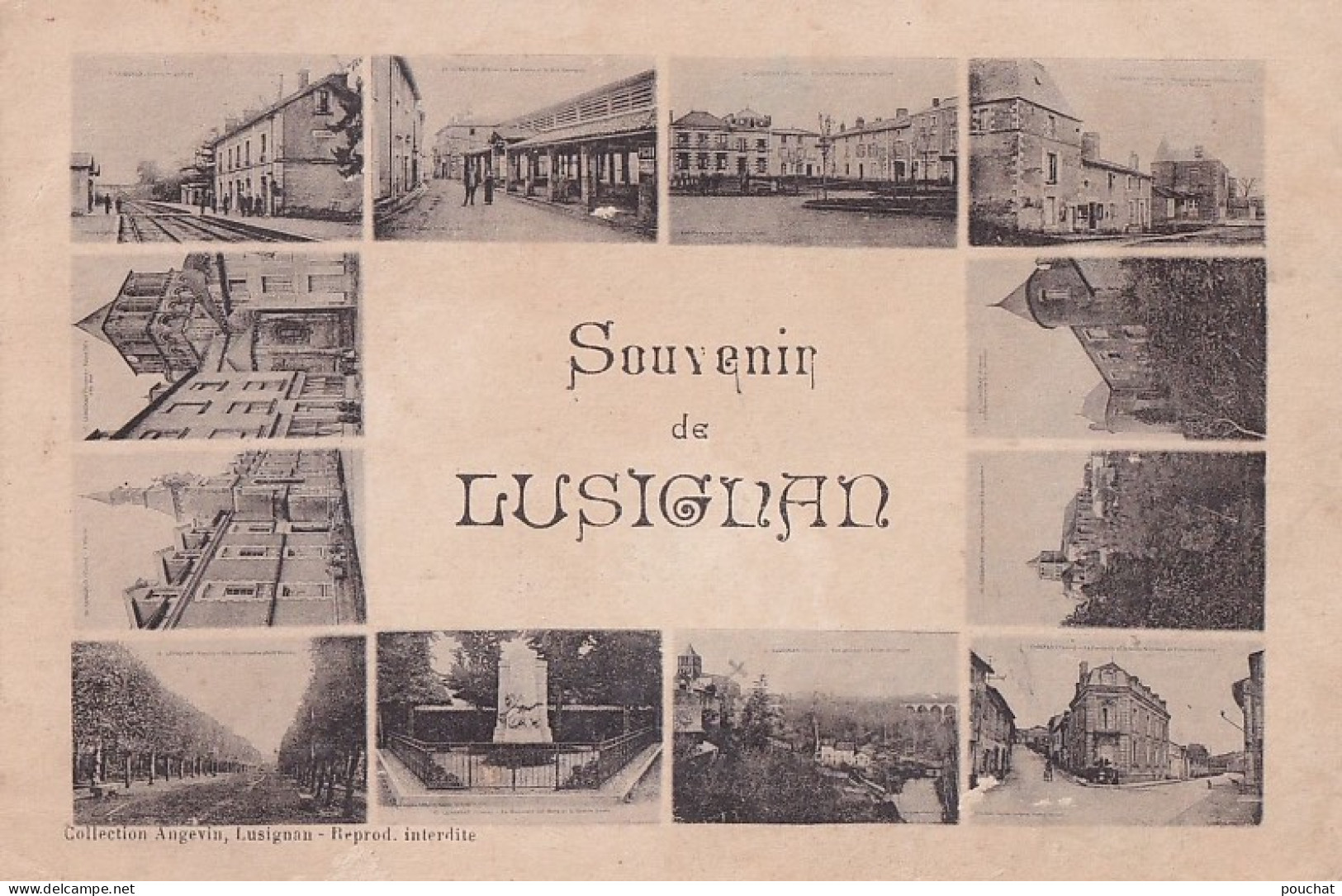 N17-86) LUSIGNAN - SOUVENIR - MULTIVUES  - ( 2 SCANS ) - Lusignan