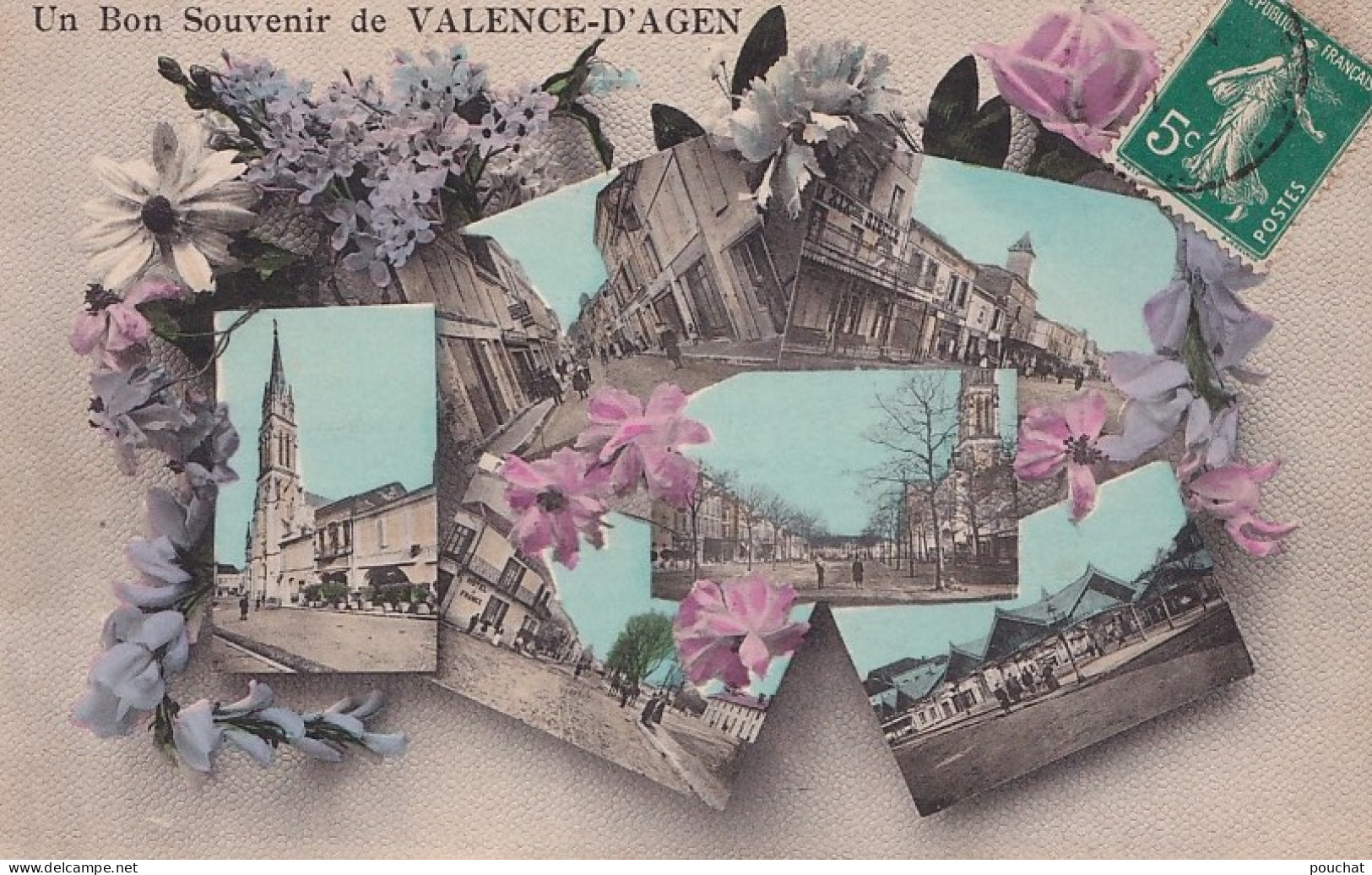 N18-82) VALENCE D ' AGEN - UN  BON  SOUVENIR -  MULTIVUES AVEC FLEURS - Valence