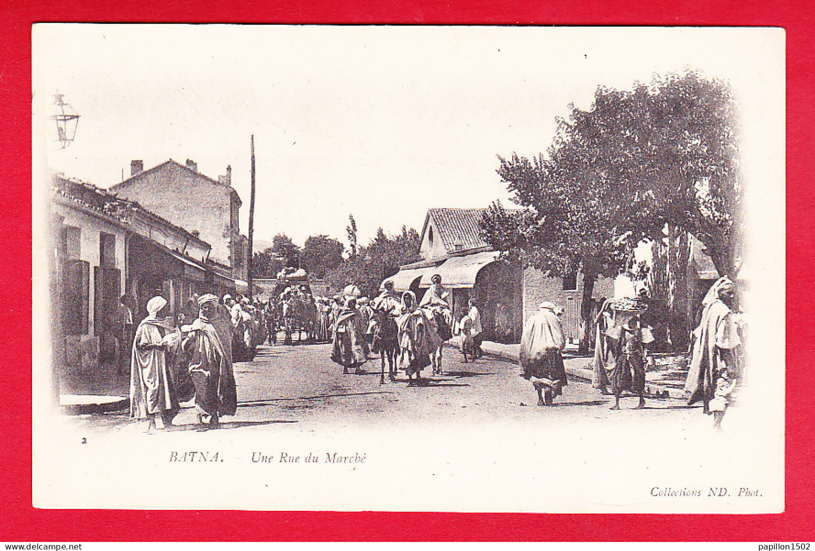 E-Algerie-222P135  BATNA, Une Rue Du Marché, Belle Animation, Cpa Précurseur BE - Batna